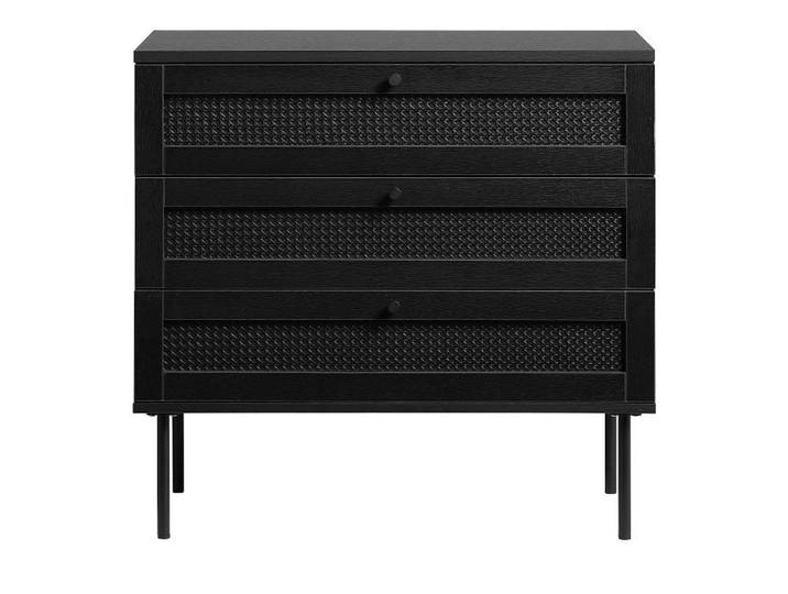 Livetastic Kommode Pensacola Chest 3 Drawers, Schwarz, Metall, 3 Schublade(n) Schubladen, 80x75x40 cm, erweiterbar, Beimöbel erhältlich, Wohnzimmer, Kommoden & Sideboards, Kommoden