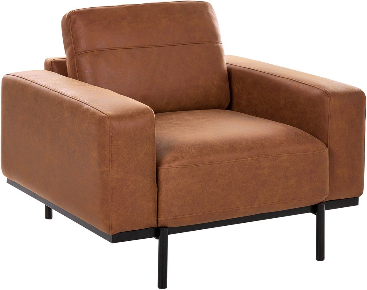 Beliani Fauteuil Modern Bruin