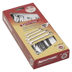 Kraftwerk, Schraubenschlüssel, Ratschen-Ring-Maulschlüssel (10 mm, 13 mm, 17 mm, 19 mm)
