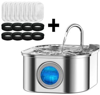Inspire Essentials PureFlow Stainless Steel Cat Water Fountain With Smart Sensor 2