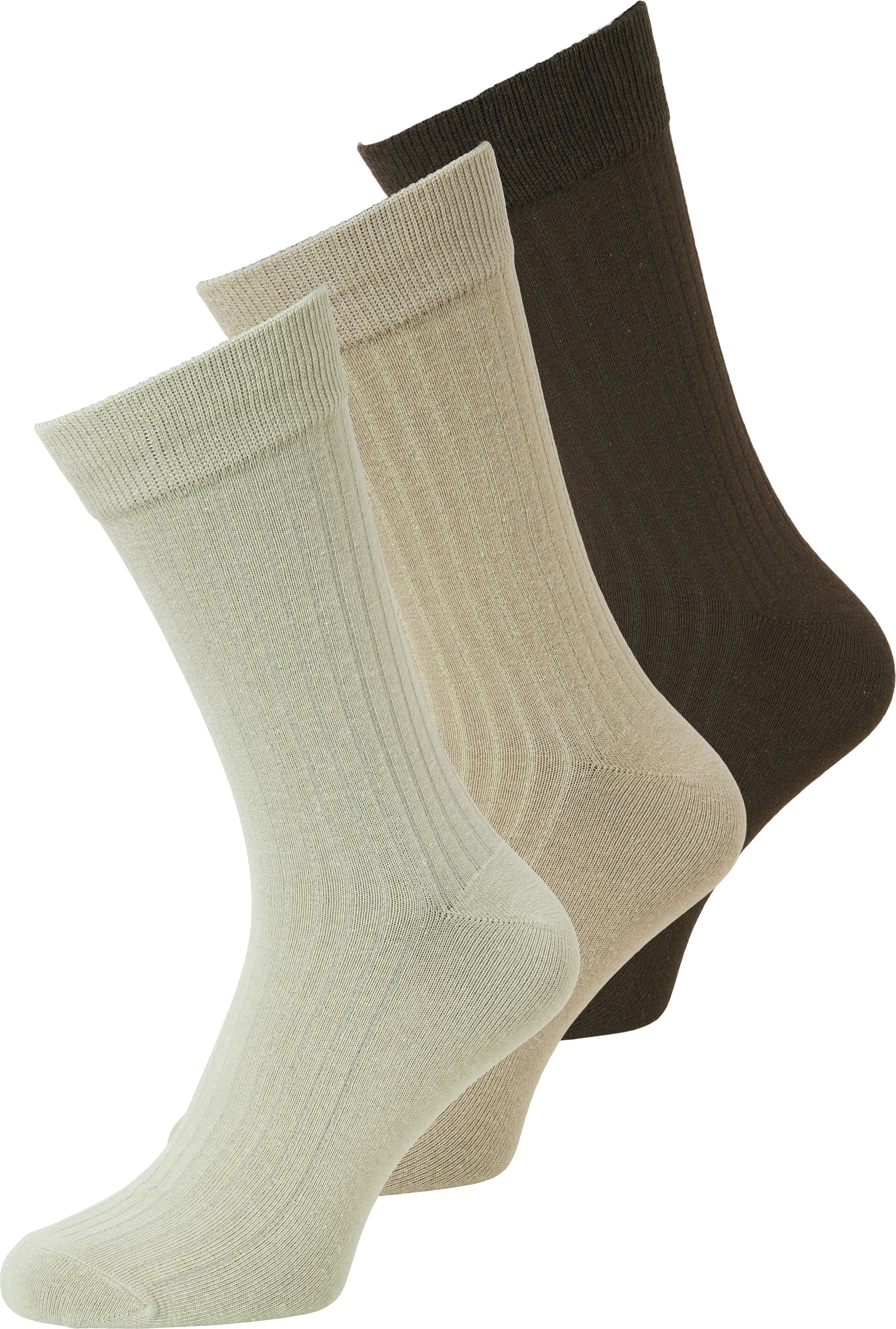Freizeitsocken JACK & JONES "JACVINI SOCKS 3 PACK SN", Herren, braun (lemon pepper pack:moonstruck, turkish coffee), Baumwollmischung, uni, Socken Freizeitsocken lemon pepper pack:moonstruck, turkish coffee Einheitsgröße