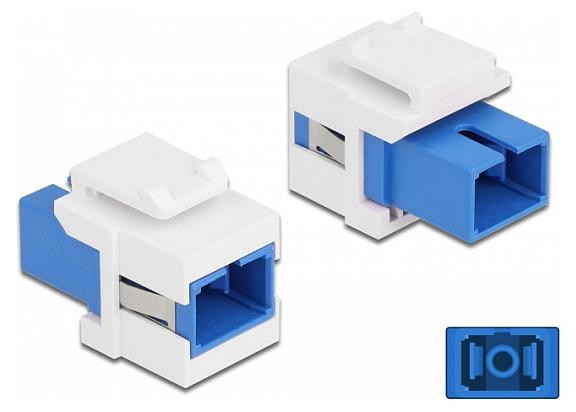 Delock Keystone module SC Simplex naar SC Simplex vrouwelijk, blauw/wit