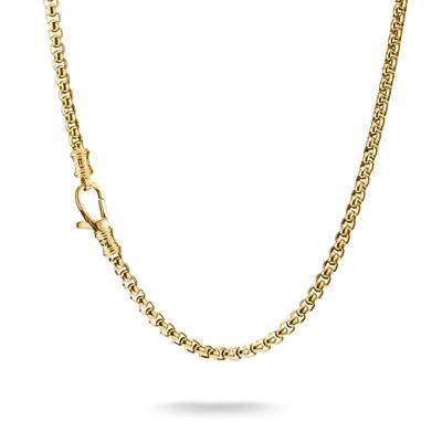 Kette ohne Anhänger THOMAS SABO "Rebel Steel Kette" Gr. 60, gold (gelbgoldfarben), Halsketten, Damen, 60, Edelstahl, B: 4mm, B:4mm