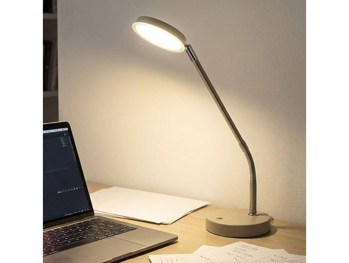 Lampe De Table Led\, Lampe De Bureau\, Bureau\, Intensité Réglable\, Couleur Sable\, Métal\, H 53\,5 Cm