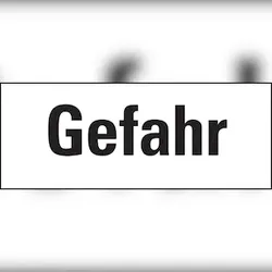 Gefahrstoffetiketten, Signalwort: Gefahr, auf Rolle à 500 Stück - 50x20 mm Folie selbstklebend
