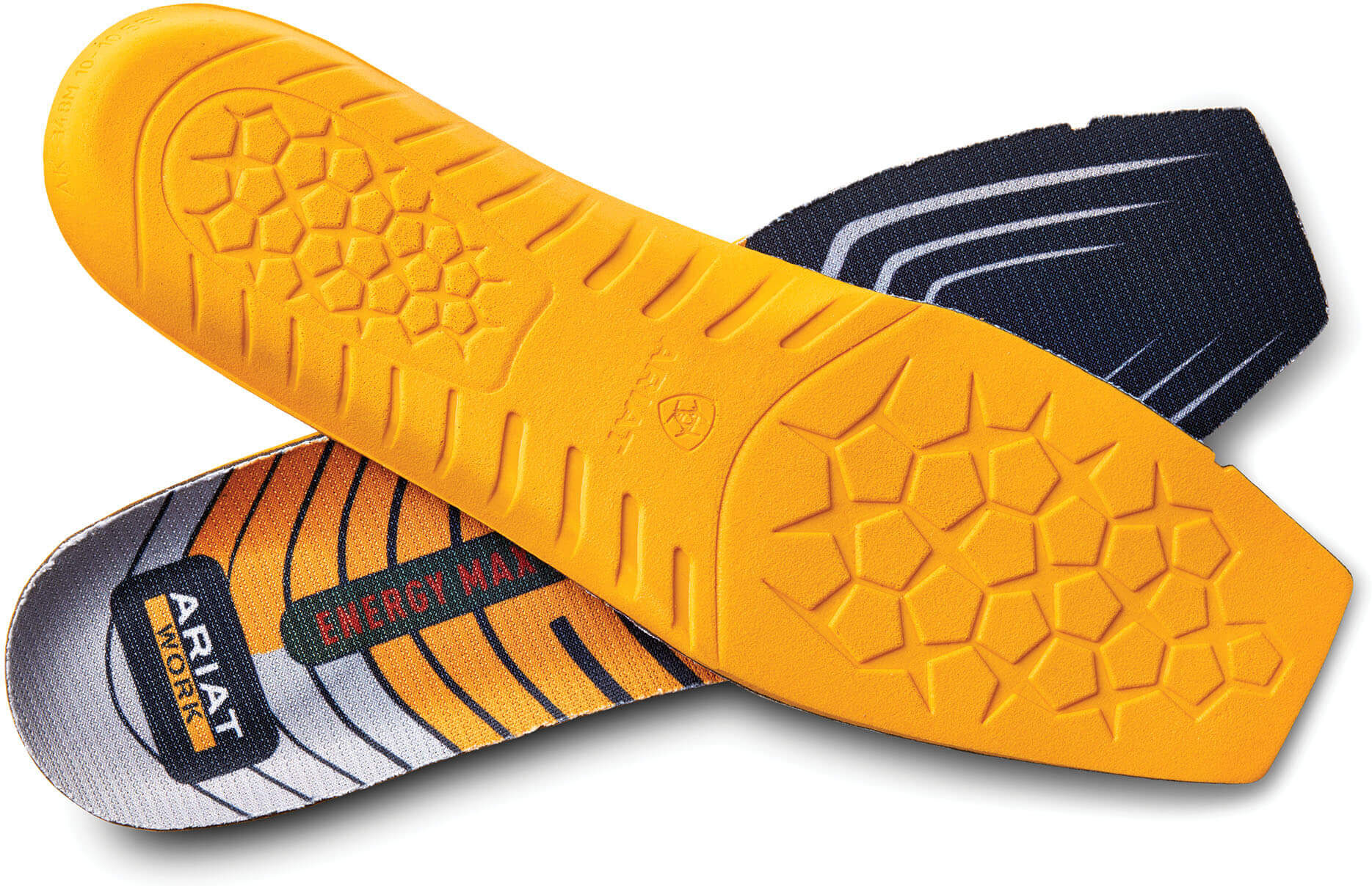 Men's Energy Max Work Wide Square Toe Insole in Orange, Size: 7.5 by Ariat
