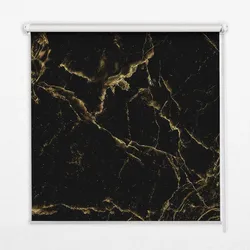 INNENROLLO - Fensterrollo - Rollo - 110x140 cm - Schwarzer Marmor