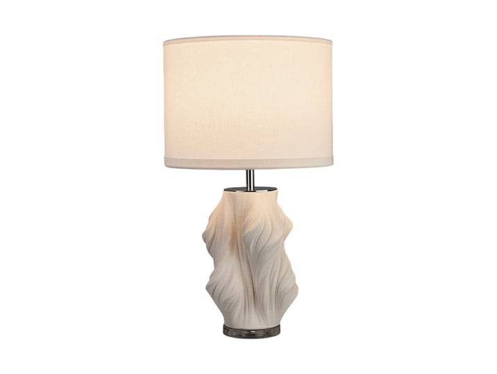 LED Design Tischlampe „Kayos“ Keramik Weiss, Creme Schuller
