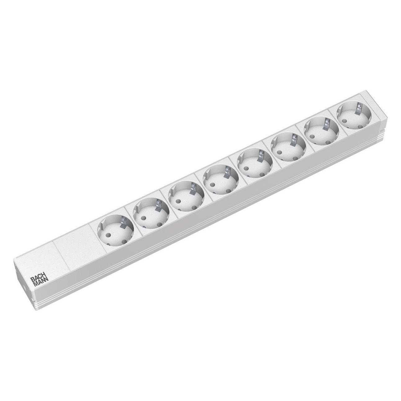 Bachmann 19" 1U 8xCEE7/3 1xterminal (8x, CEE 7/3, 2 m) (333.416)