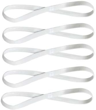 Uplift Picks Non Slip Candy Color Sports Headbands white (5 Pcs)