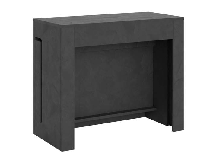 Console extensible 90x42/302 cm effet bois anthracite