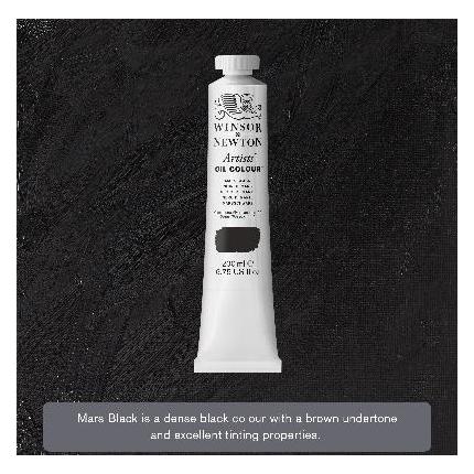 Winsor & Newton Artists oil colour 200ml mars black 386 (200 ml) (1237386)