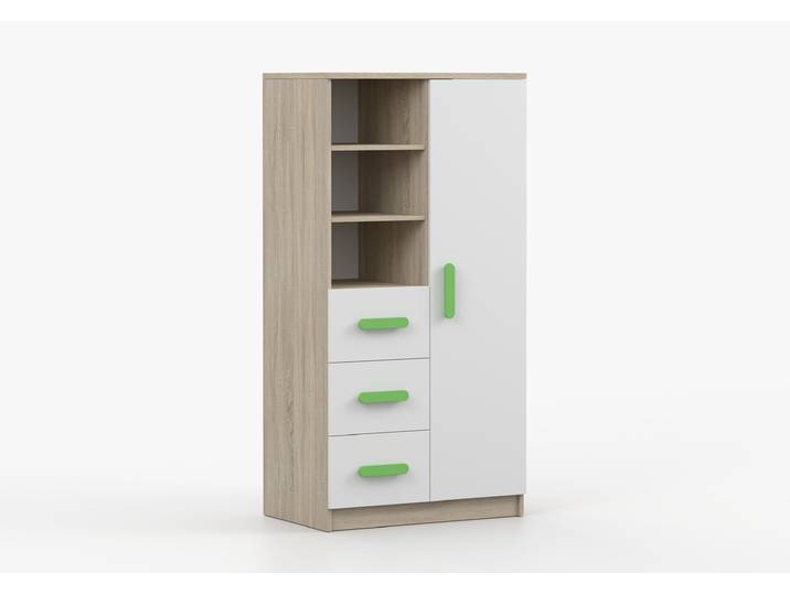 Regal JONAS III 05 80 cm Sonoma Eiche Weiß Limette