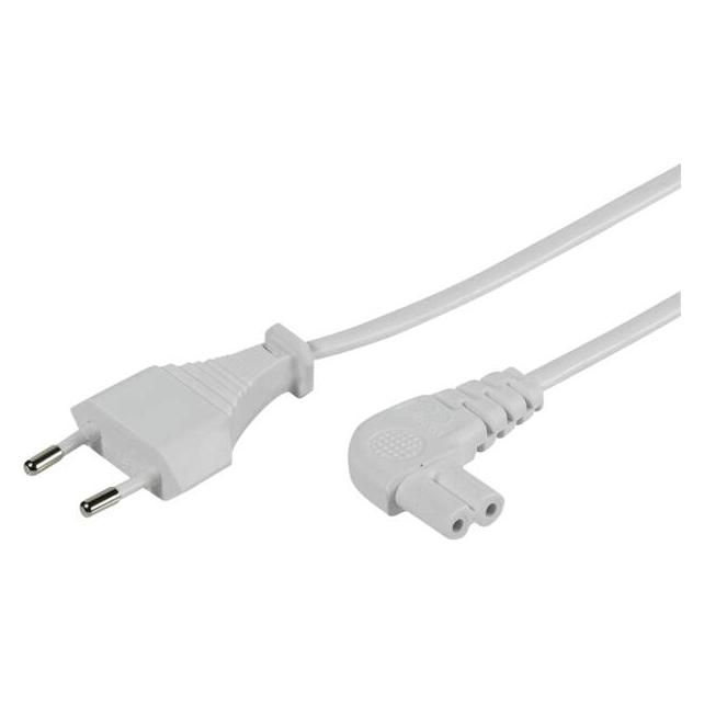 Vivanco Euro Netzanschlussleitung gewinkelt, 3m (3 m) (VVAEU2PIN300W)