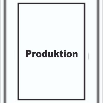 HB-Druck Produktion Schild mit Text Herstellung Fertigung hochkant A0 (841x1189mm)