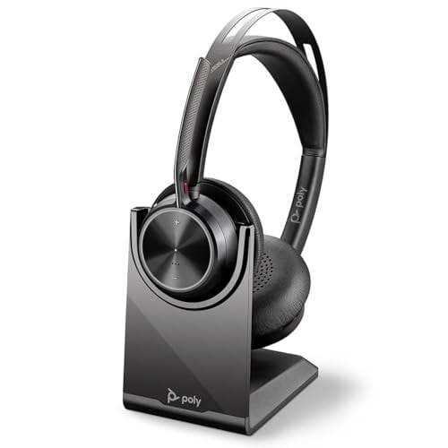Poly Voyager Focus 2-M USB-C-C Headset met USB-C/A Adapter en Oplaadstandaard