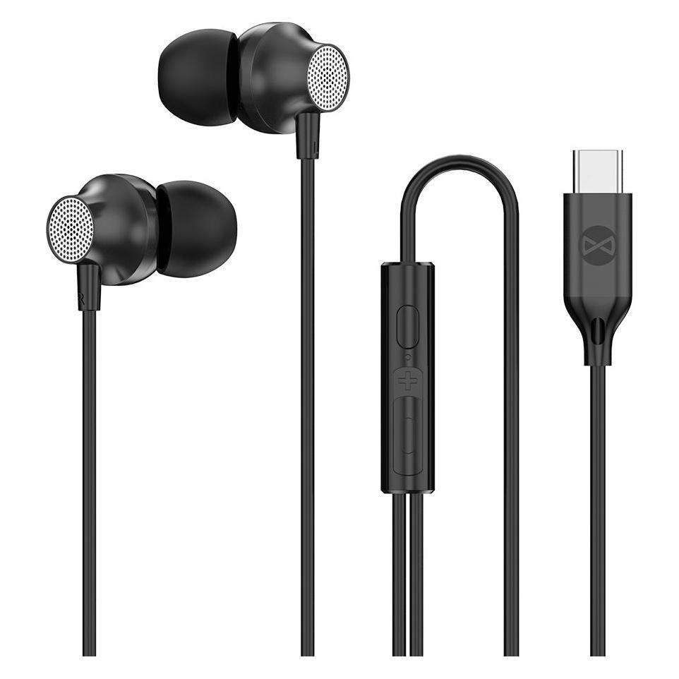 Forever wired earphones EP-02 USB-C black (Kabelgebunden) (54602441)