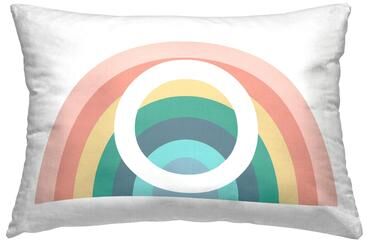 Stupell Rainbow Initial Decorative Printed Throw Pillow Design by Daphne Polselli