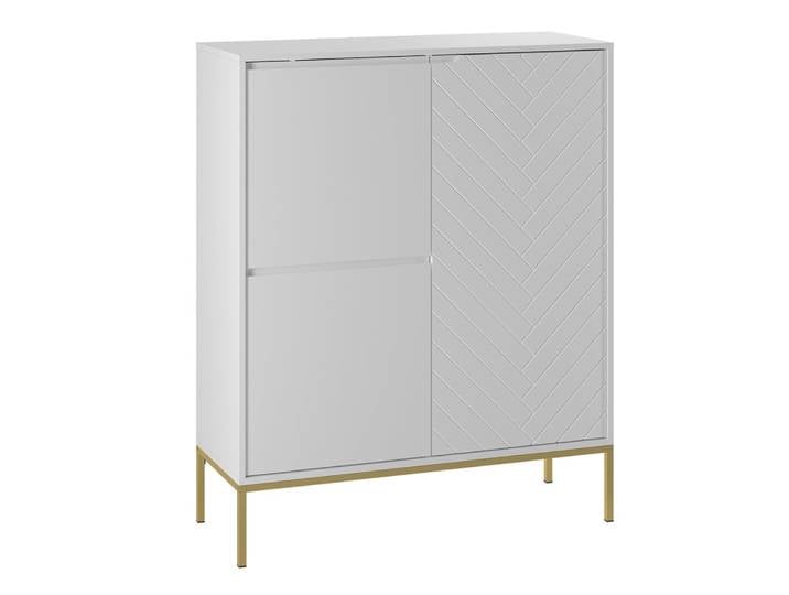 Buffet haut 3 portes panneaux mélaminé et mdf blanc