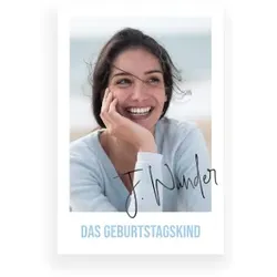 Einladungskarte Geburtstag: Autogrammkarte mit Foto