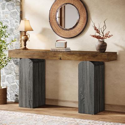 1Easylife 63 Inch Entryway Table, Farmhouse Console Table for Entrance, Hallway