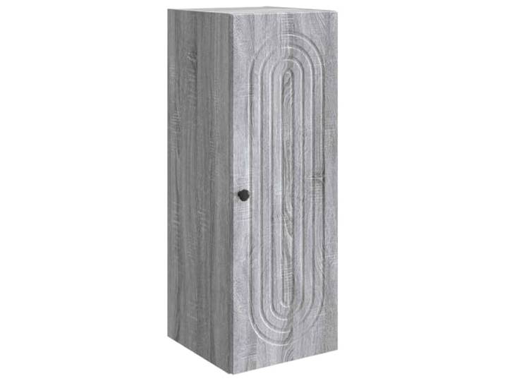 Wandschrank Sonoma grau 33 x 34,5 x 90 cm, Wandschrank Holztechnik, Metallgriff, 2 Einlegeböden, Einzeltür, Wandmontage, vielseitig einsetzbar