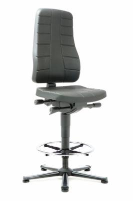 Drehstuhl All-in-One 9641, mit Gleiter und Aufstiegshilfe, PU-Schaumpolster, schwarz