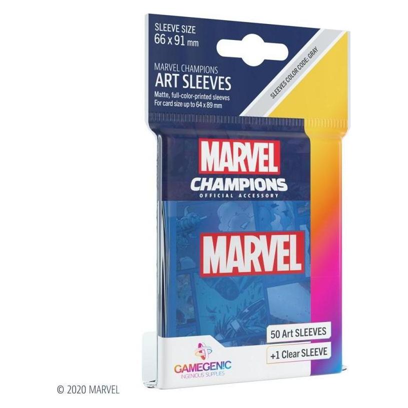 Gamegenic GGS10106ML - Marvel Champions Kunsthüllen - Marvel blau (50+1 Hüllen) (GGS10106)