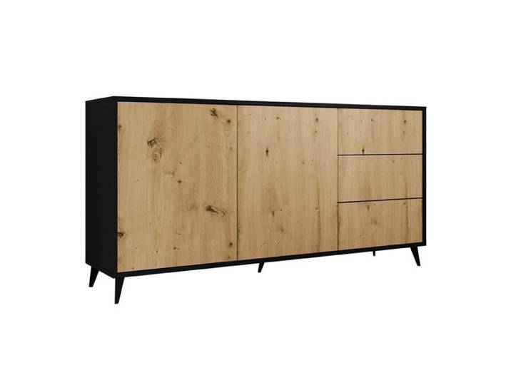 Commode de salon - Commode Comfivo F105 502679 - Noir - 179x90x40cm