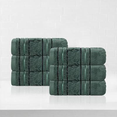 Superior Sadie Zero Twist Cotton Jacquard Hand Towel, Set of 6