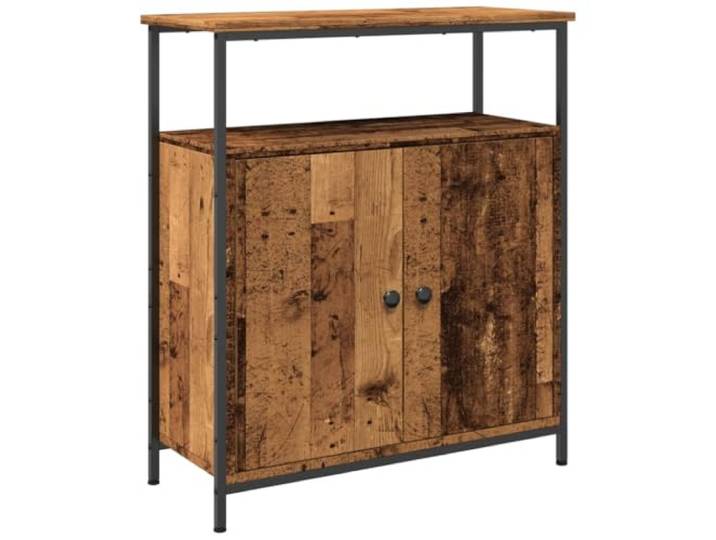 GFMGUEMV Sideboard Altholz-Optik 70x30x80 cm Holzwerkstoff Schrank Stauraumschrank, robuste Oberplatte, verstellbare Beine, feuchtigkeitsbeständig, pflegeleicht