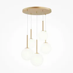 Pendelleuchte Basic Form Weiß/Goldfarben max. 40 Watt