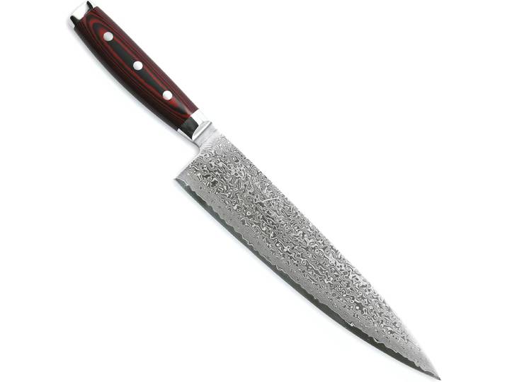 Yaxell Super Gou Koksmes 24 cm – 161 Lagen Damaststaal – SG2 Staal – 63 HRC – Canvas-Micarta Heft