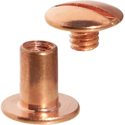 100 Buchschrauben, verkupfert 7 mm, Metall