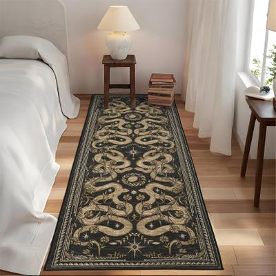 Garvee Animal Print Gothic Washable Area Rug