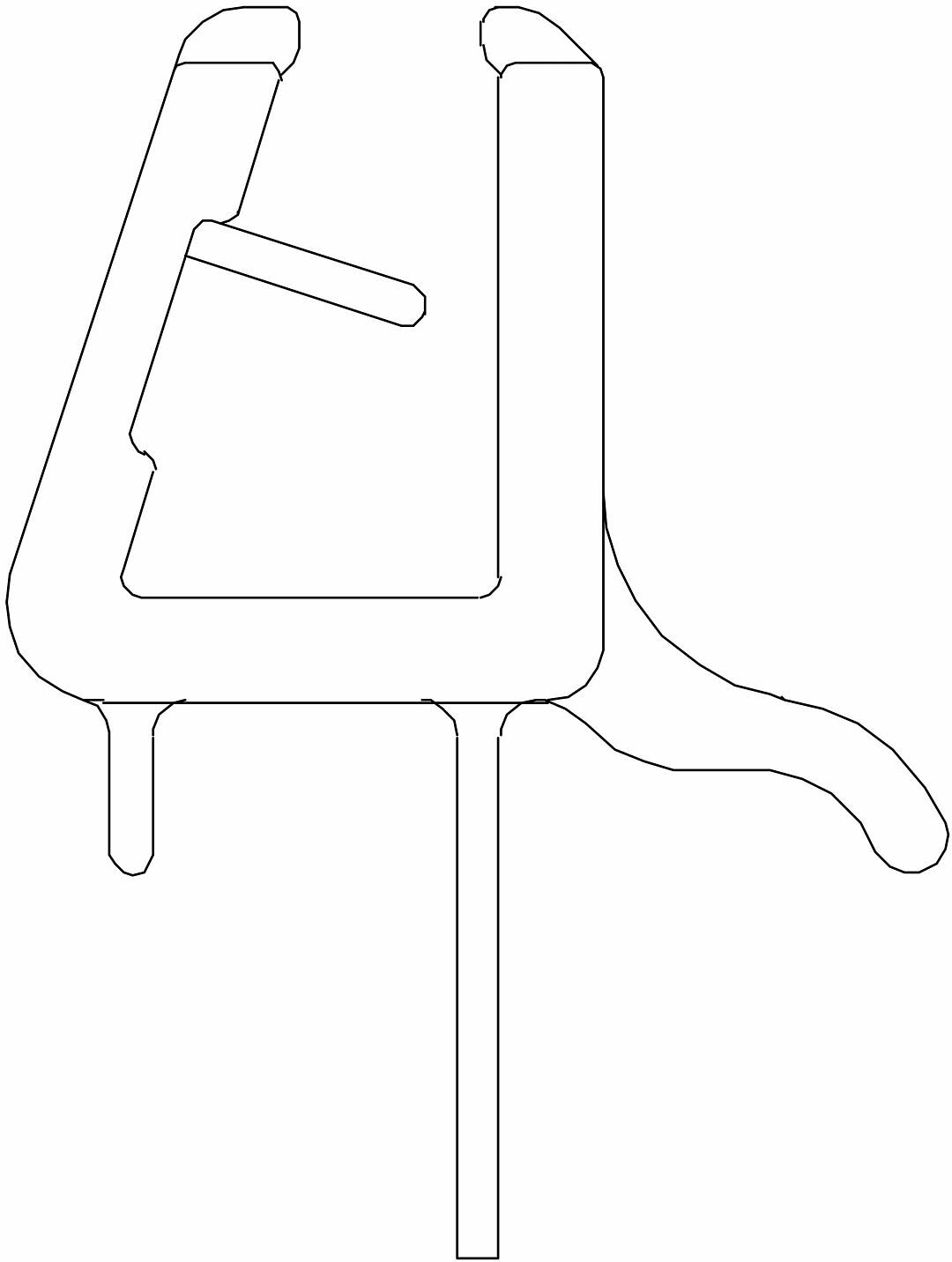 DUSCHOLUX water deflector profile for Optima Plus Round, Optima Plus Five 250378010001000