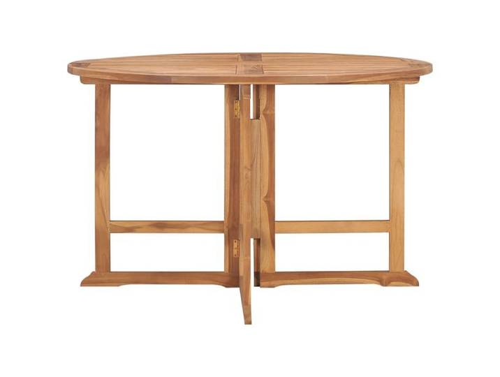 Table à dîner de jardin SWEETY Pliable Table ronde Ø110x75 cm Bois massif de teck TT78
