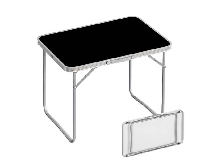 Relaxdays 2x Klappbarer Campingtisch, schwarz