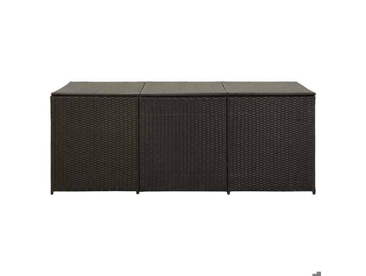 EN SOLDE*Boîte de rangement de jardin - MONNA - Meuble Grande - pour jardin - résine tressée 180x90x70 cm marron@261758