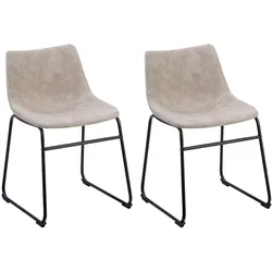 ESSZIMMERSTUHL 2er-Set Polsterbezug Beige Batavia