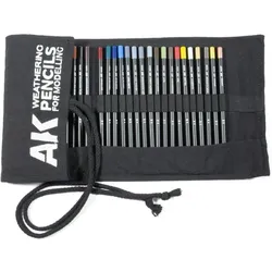 AK Interactive, Schreibstifte, WEATHERING PENCILS FULL RANGE CLOTH CASE (37 waterpencil colors) (37x)