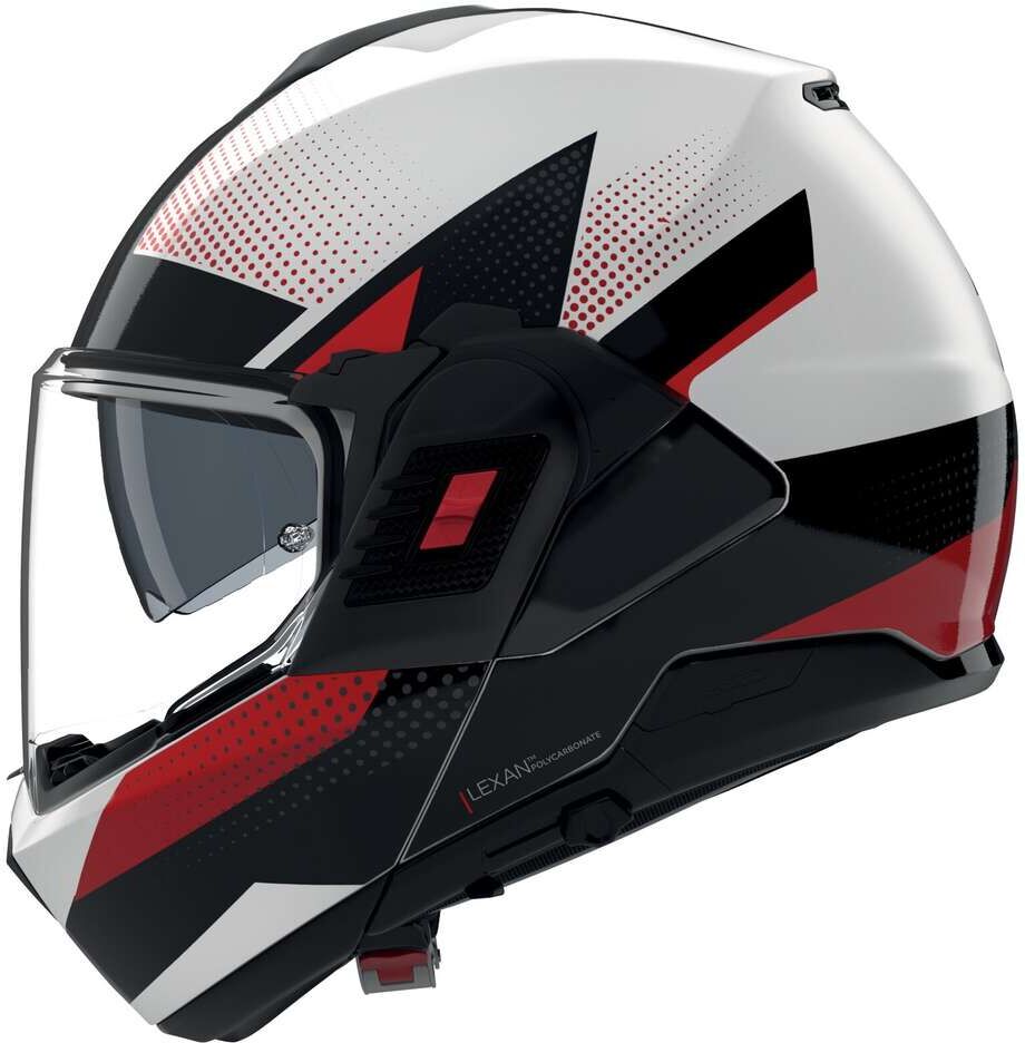 Casco Moto Modulare P/J Nolan N120-1 CICLONE 363 Bianco Nero taglia S
