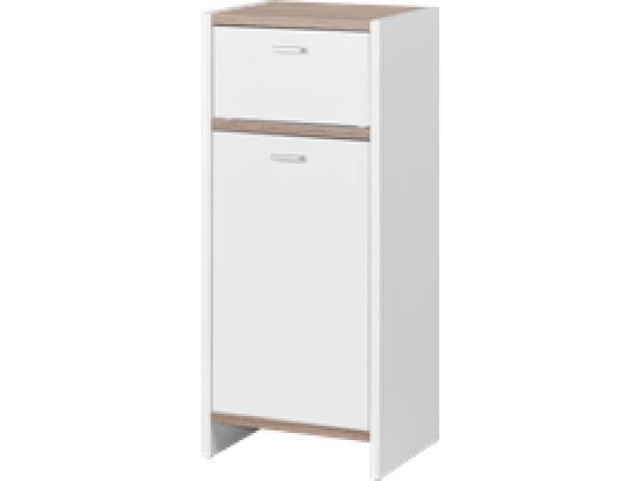 LIVARNO HOME Colonne de salle de bains, 34,2 x 79 x 28 cm, blanc/imitation chêne