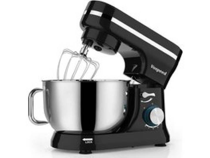 Robot Pâtissier Multifonctions Robot De Cuisine 1000W 5Qt Avec Fouet Crochet Pétrisseur Fouet À Gâteau Bol En Acier Inoxydable Par