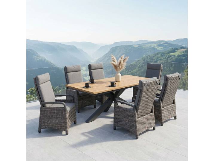 LC Garden Komido Gartenmöbelset 7tlg. mit Gartentisch Clemento