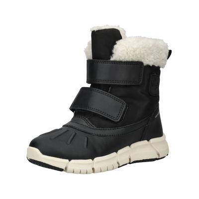 Stiefel GEOX "Geox Stiefel Lederimitat/Textil", Mädchen, Gr. 28, schwarz, Lederimitat, Textil, Schuhe Stiefel