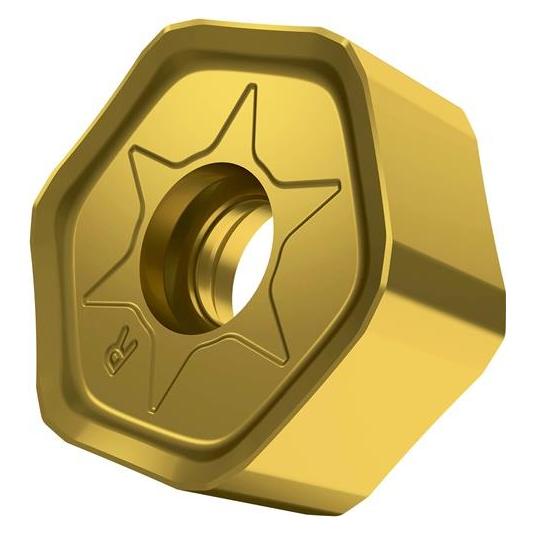 Pramet Frswendeschneidplatte ISO HNGX 0906ANSN-R:M8340 D.4,9mm PVD beschichtet Gold - VPE: 10 (HNGX 0906ANSN-R:M8340)