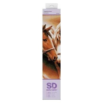 Dante Diamant Stickerei Diamant Dotz Diamant Mosaik Pferde zusammen 40x50cm SD8409 (018-SD8409)