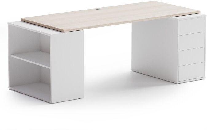 B2B Partner Separate Tischarbeitsplatte BLOCK, 1600 × 800 × 25 mm, Eiche natur