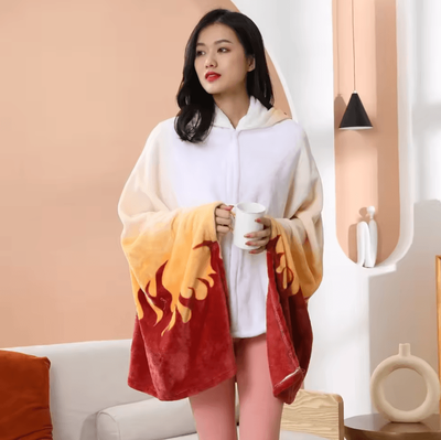 Inspire Curations Tanjiro Nezuko Anime Kimono Wearable Shawl Blanket 004 007